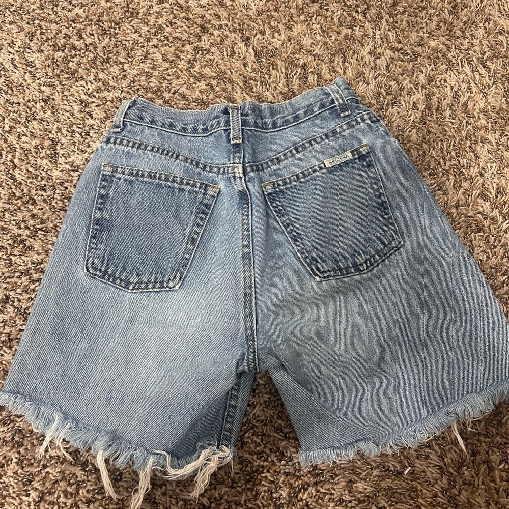 Arizona Jean Company Light Blue Frayed Denim Jorts